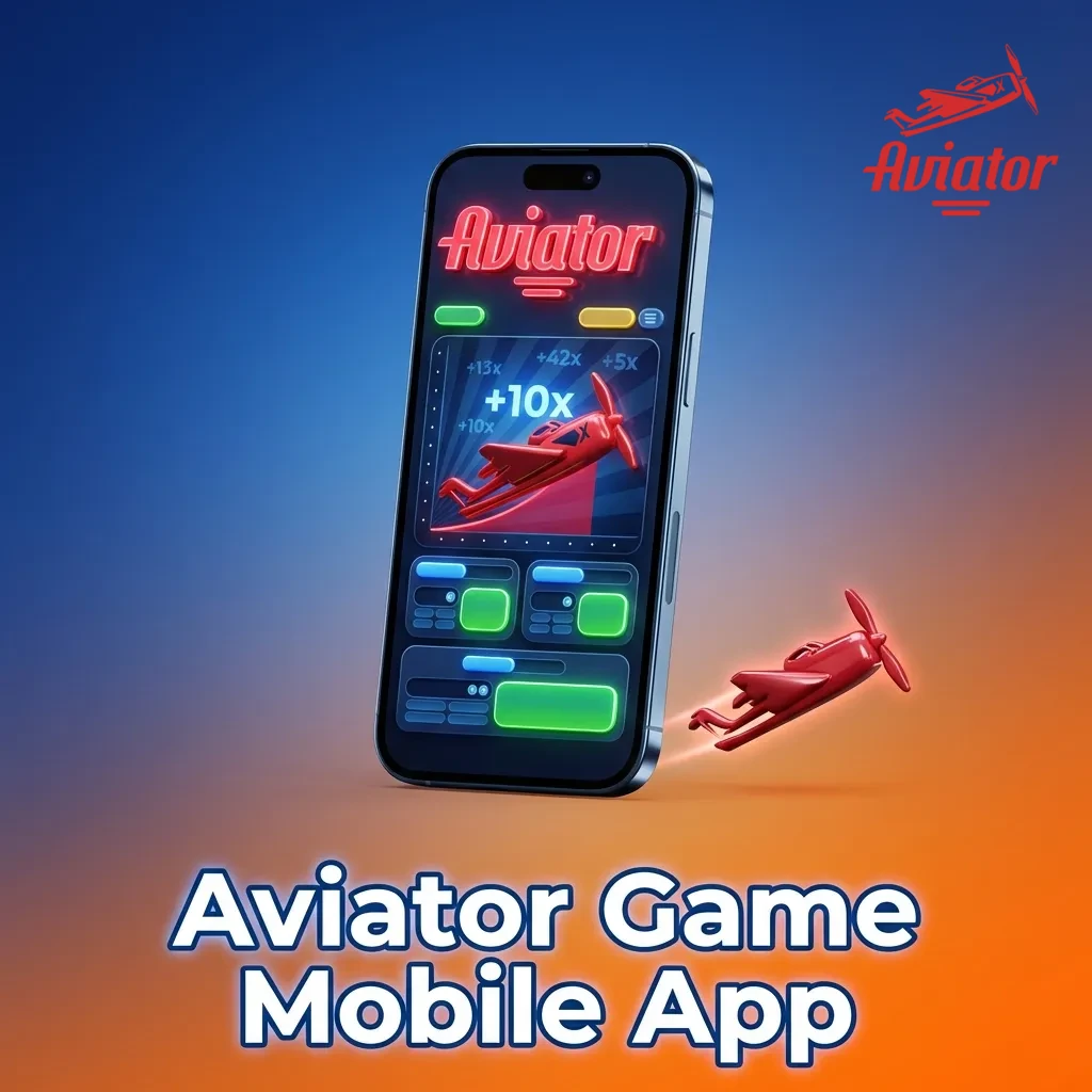Mobile phone displaying Aviator casino game app interface with fast loading and secure login features