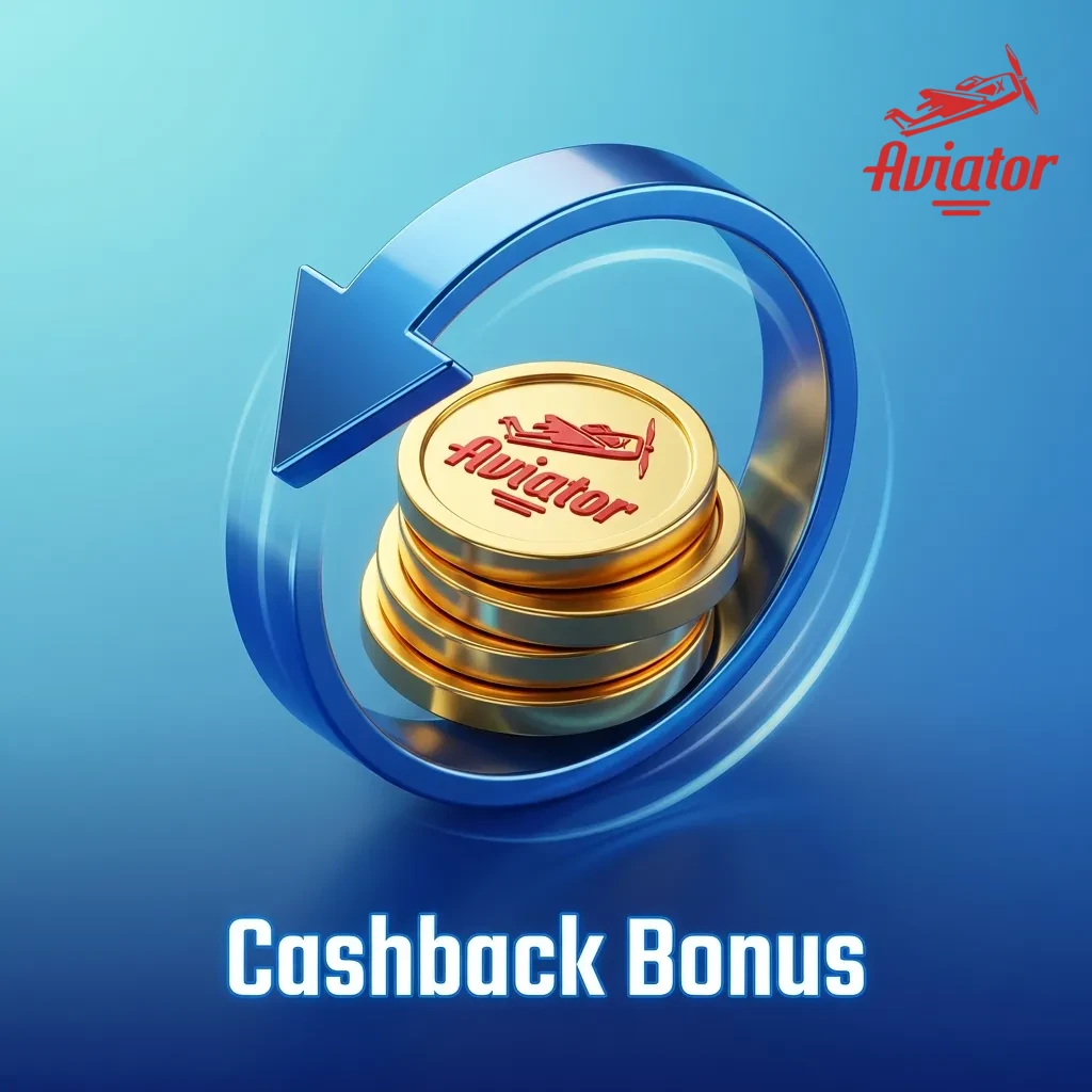 Cashback bonus concept showing percentage of losses returned to player account for continued Aviator gameplay